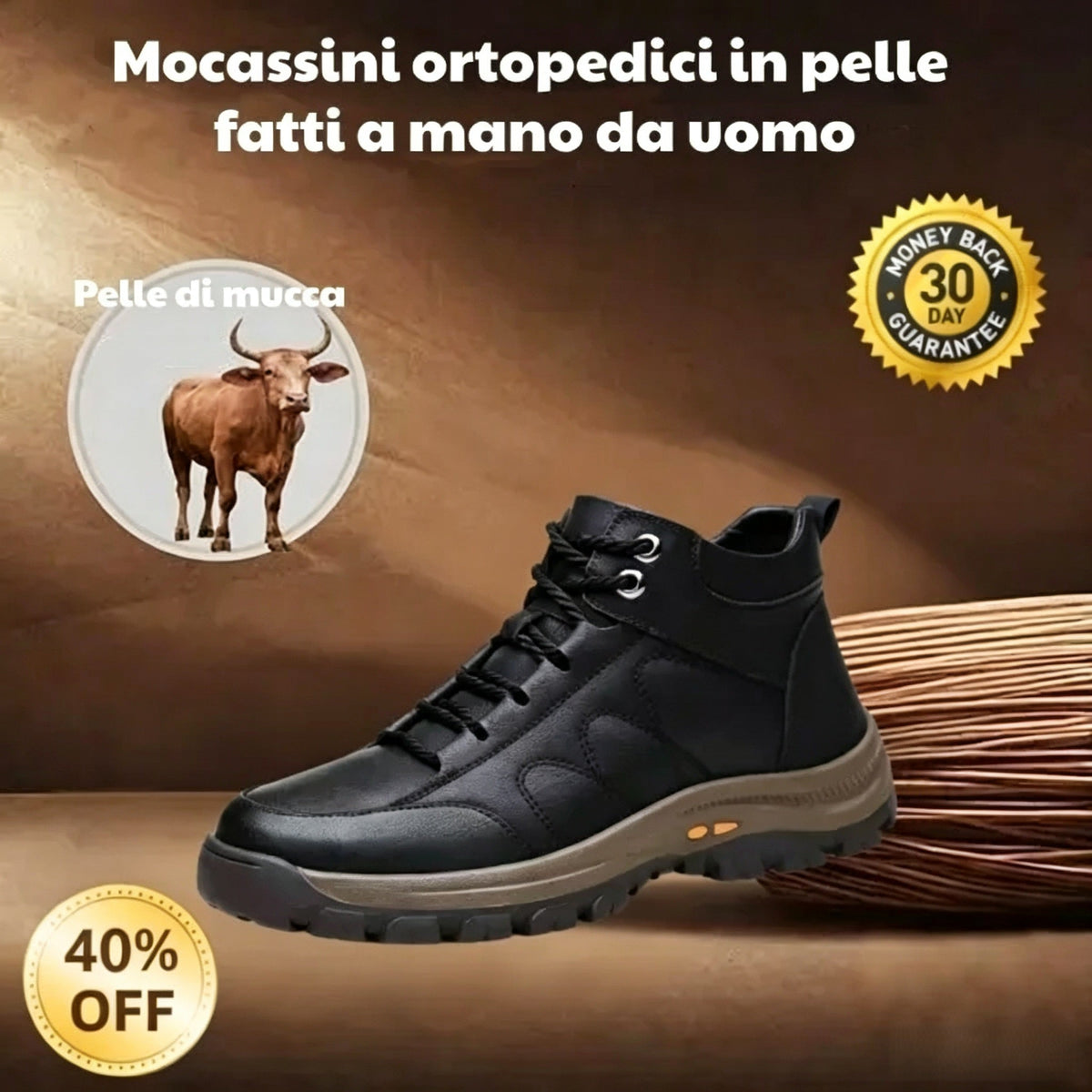 ⏰ Utolsó nap! 50%-os kedvezmény! 👞 Olasz valódi bőrből készült cipők 🐂 Kézzel varrva, puha és kényelmes ✅ Talpív-támasz; csökkenti a lábakra nehezedő nyomást, és egész napos kényelmet biztosít.