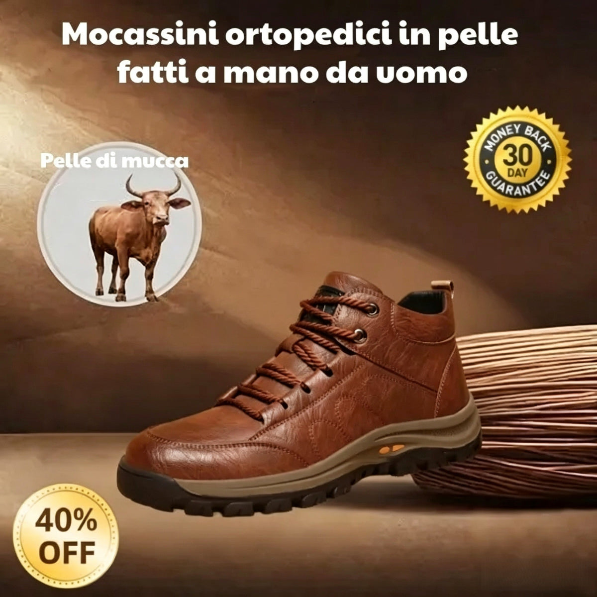 ⏰ Utolsó nap! 50%-os kedvezmény! 👞 Olasz valódi bőrből készült cipők 🐂 Kézzel varrva, puha és kényelmes ✅ Talpív-támasz; csökkenti a lábakra nehezedő nyomást, és egész napos kényelmet biztosít.