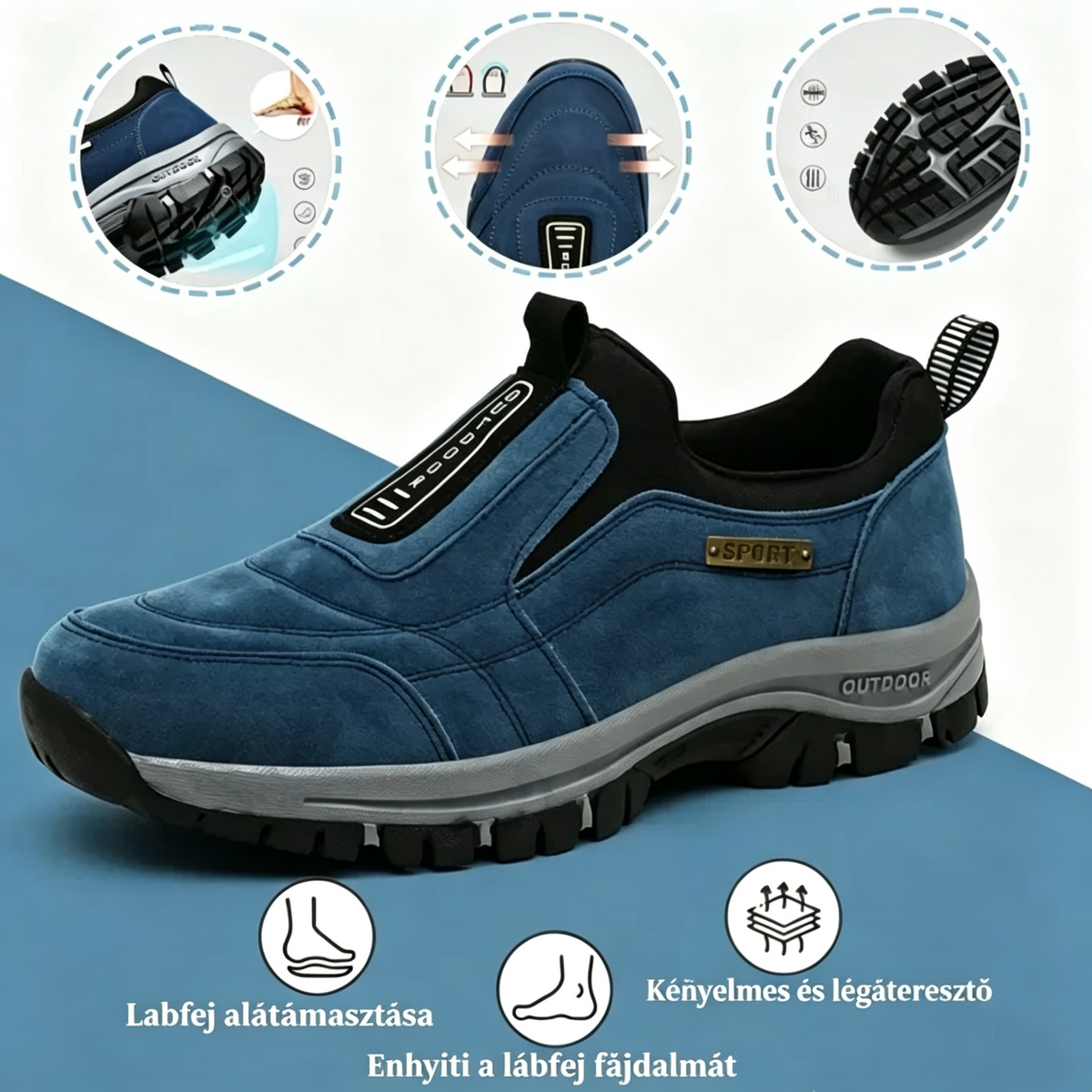 🔥 Mai ajánlat: 50% kedvezmény! 👞 Kiváló minőségű ortopédiai velúr cipők ✅ ✅ Lábboltozat-támasz: Egész napos kényelem