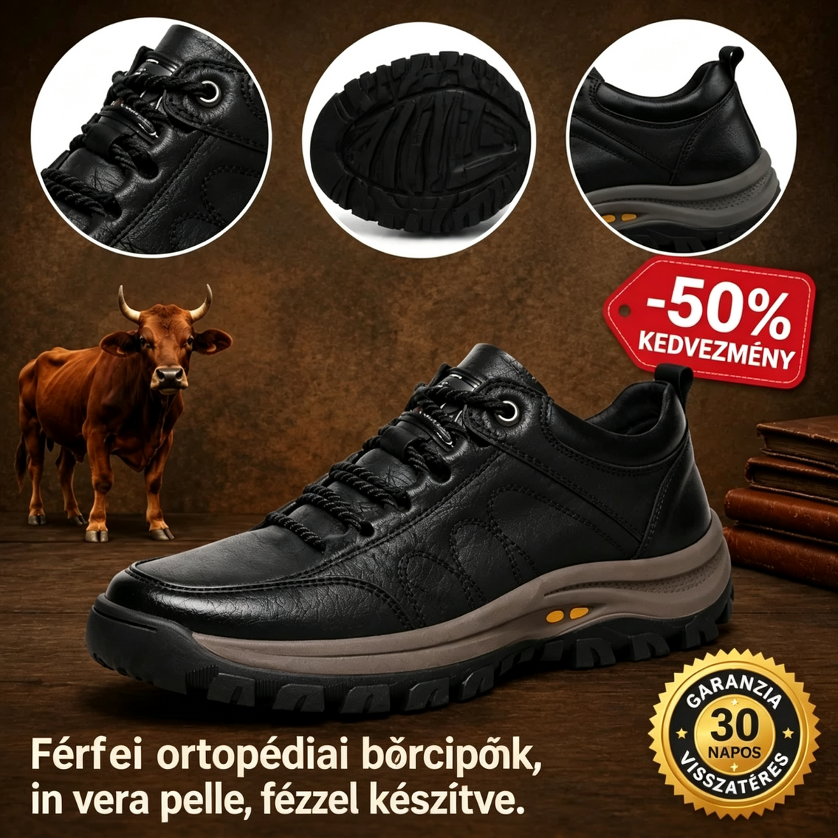🎁Időben korlátozott ideig 50% kedvezmény, ne hagyd ki! ⏰Ausztrál borjúbőrből készült talpbetétek🐂 enyhítik a lábfáradtságot✅Vízálló és csúszásmentes, kényelmes viselet✅Stílusos és sokoldalú.