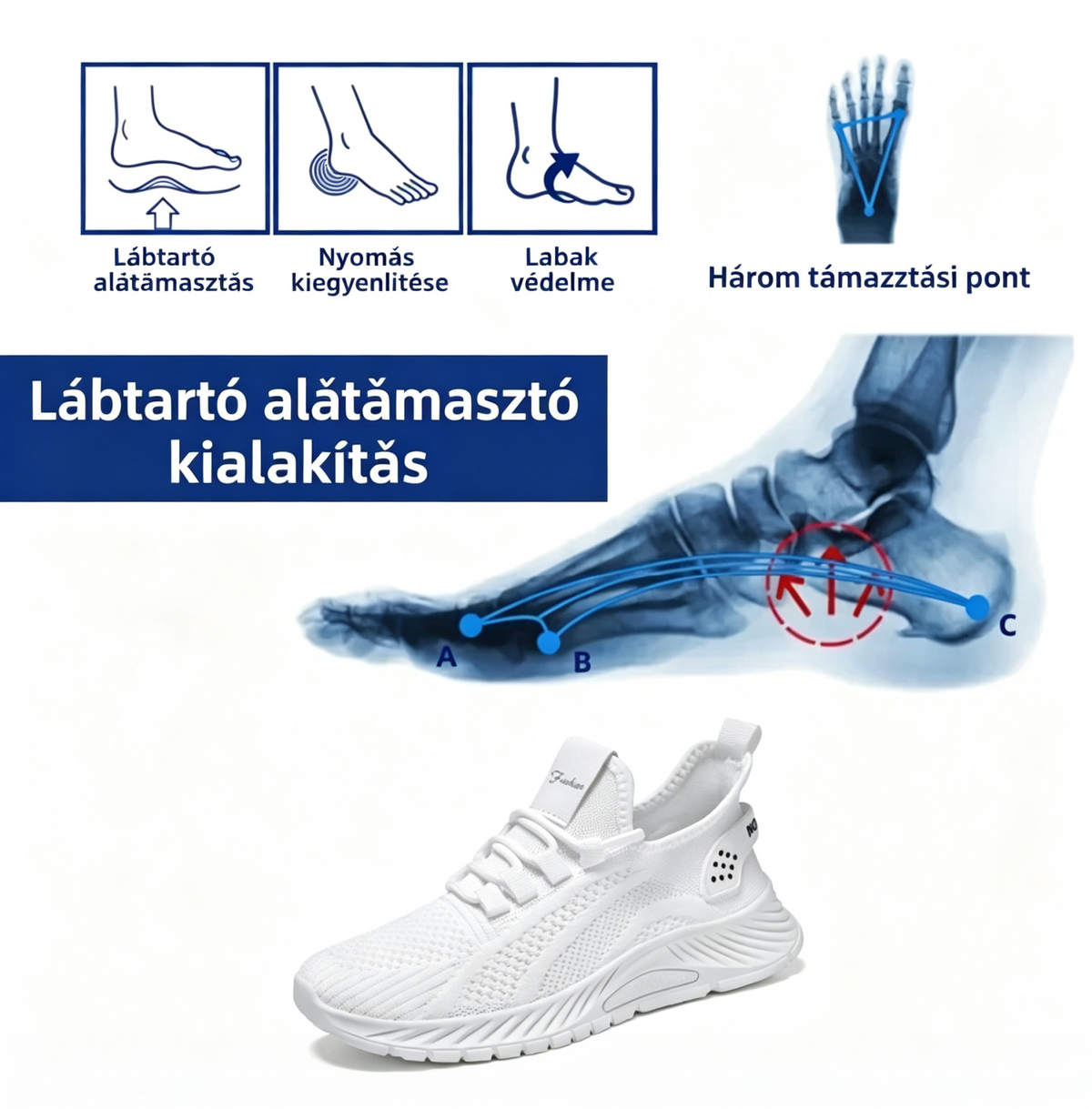 【🎁Ma van az utolsó nap, hogy 50% kedvezménnyel vásárolhass! Ne hagyd ki!】Ergonómiailag tervezett ortopéd cipők, amelyek biztosítják a lábtámaszt✅️