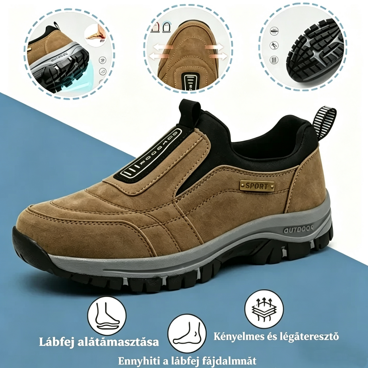 🔥 Mai ajánlat: 50% kedvezmény! 👞 Kiváló minőségű ortopédiai velúr cipők ✅ ✅ Lábboltozat-támasz: Egész napos kényelem